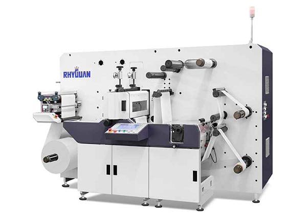 rotary die cutting machine for self-adhesive label production full machine view